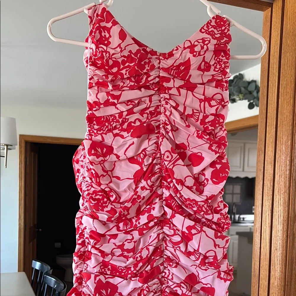 Abercrombie & Fitch Red Floral Maxi Dress
